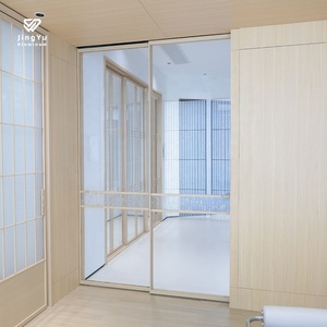Trackless Aluminum Cabinet Glass Sliding Door