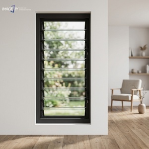 Custom Tempered Glass Aluminum Shutter Louver