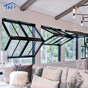 Aluminum Fold Up windows Kitchen Bar Window Slide Vertical Bifold