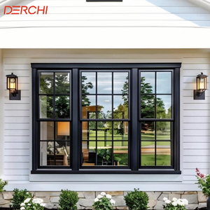 Top-quality Aluminum Double-hung windows With Thermal Insulation And A Sleek Thin Profile For New Construction