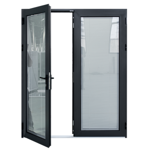 USA Certified Energy-Saving Aluminum Casement Door with Blinds Inside Grill Design Double Pane Aluminum Door