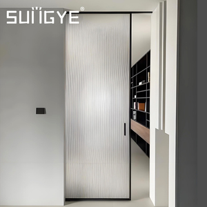 Narrow Aluminum Frame Invisible Interior Door Sliding Pocket Door